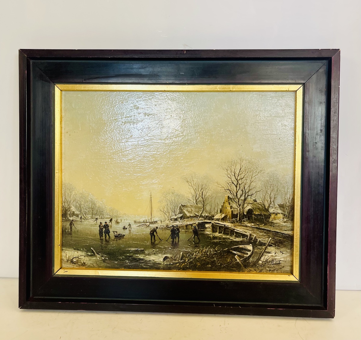 Huile sur bois - École moderne 